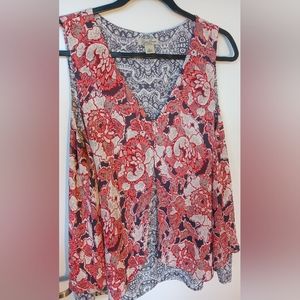 Lucky Brand Layered Top Size Large